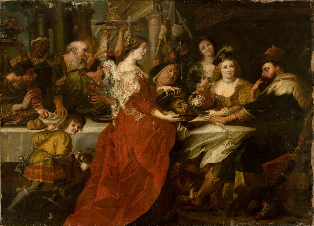 Salome ja pyhän Johanneksen pää juhla-aterian aikana tekijältä Peter Paul Rubens