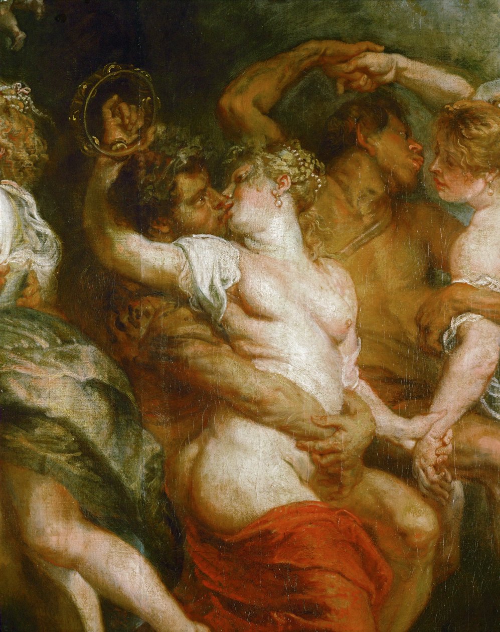 Satyyri syleilee bacchantea (öljy kankaalle) tekijältä Peter Paul Rubens