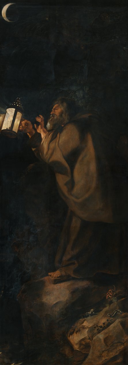 São Cristóvão e o Eremita, do lado de fora do obturador da Descida da Cruz triptychfinnish tekijältä Peter Paul Rubens