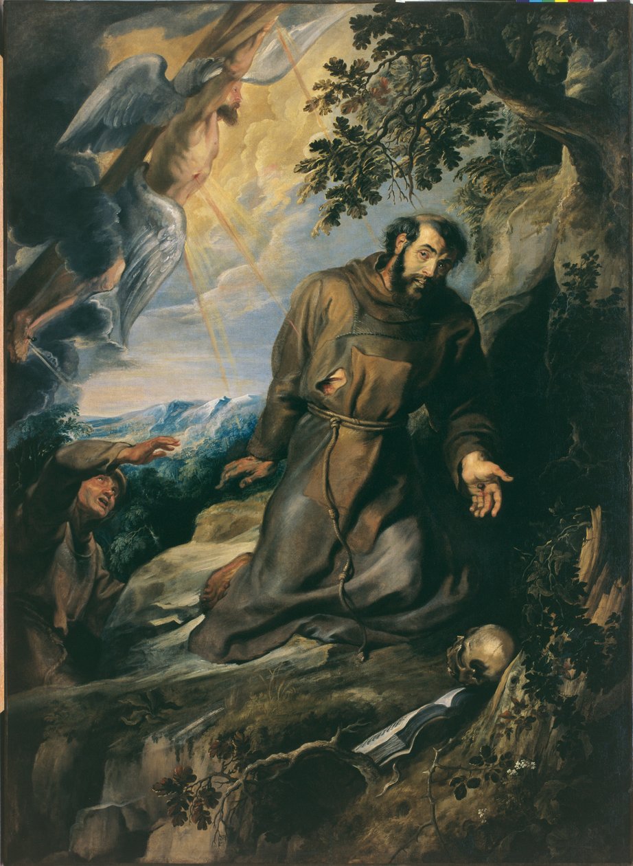 São Francisco Recebendo os Estigmas finlandeses tekijältä Peter Paul Rubens