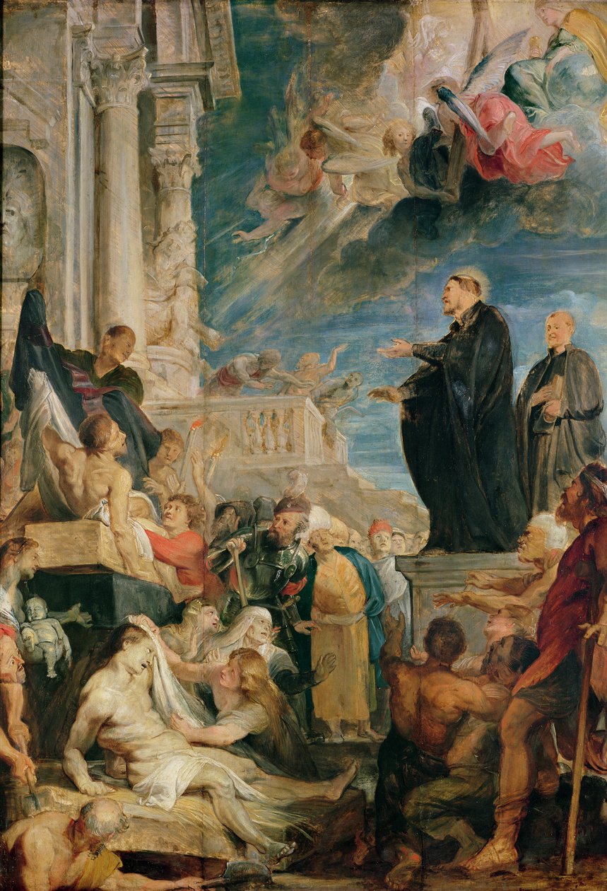 St. Francis Xavier Blessing the Sick (öljy kankaalle) tekijältä Peter Paul Rubens