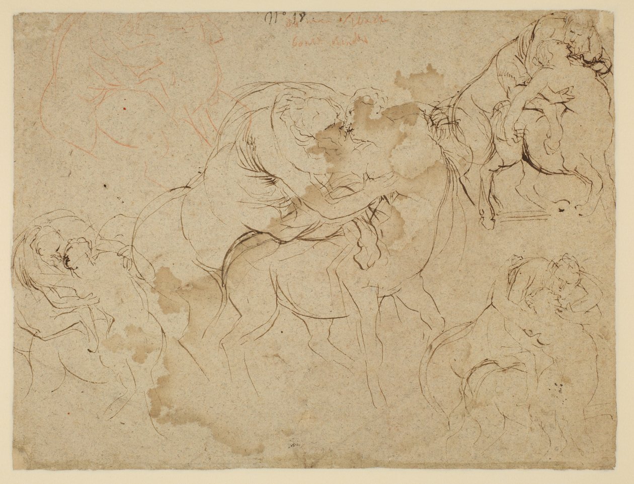 Mieshahmojen ja naaraskentaureiden tutkimus (Centaurides) (käänteinen) tekijältä Peter Paul Rubens