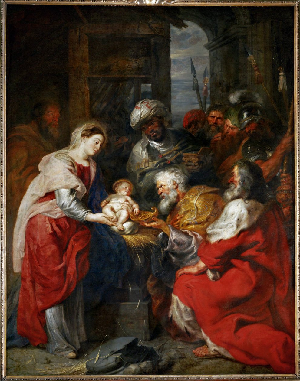 Maagien palvominen (maalaus kankaalle) tekijältä Peter Paul Rubens