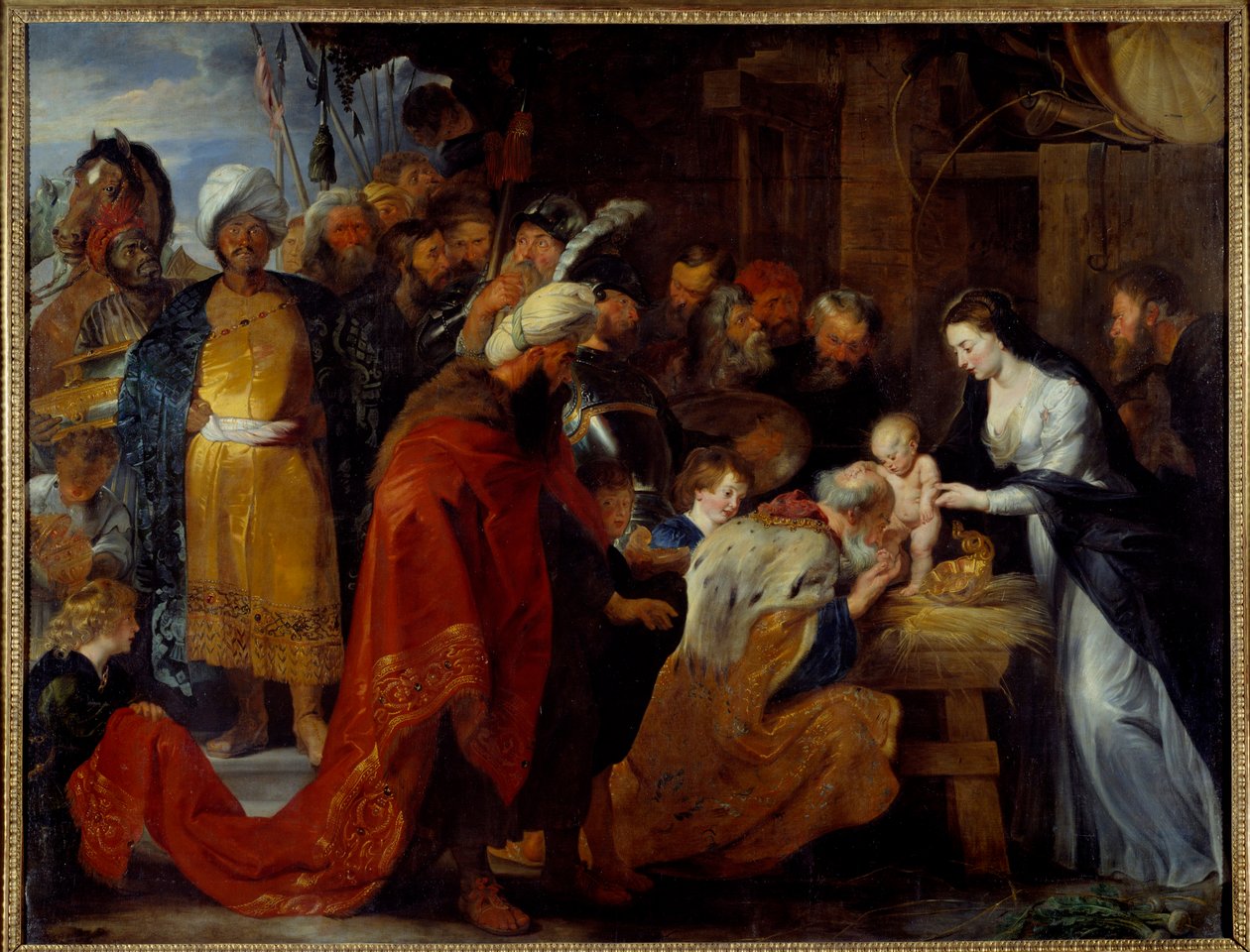 Pierre Paulin (Pierre-Paul) Rubensin (tai Peter Paulin tai Petrus Pauluksen) (1577-1640) maalaus Taikaiden palvonta 1617 su. 2,51x3,28 m Lyon, Musee des Beaux Arts tekijältä Peter Paul Rubens