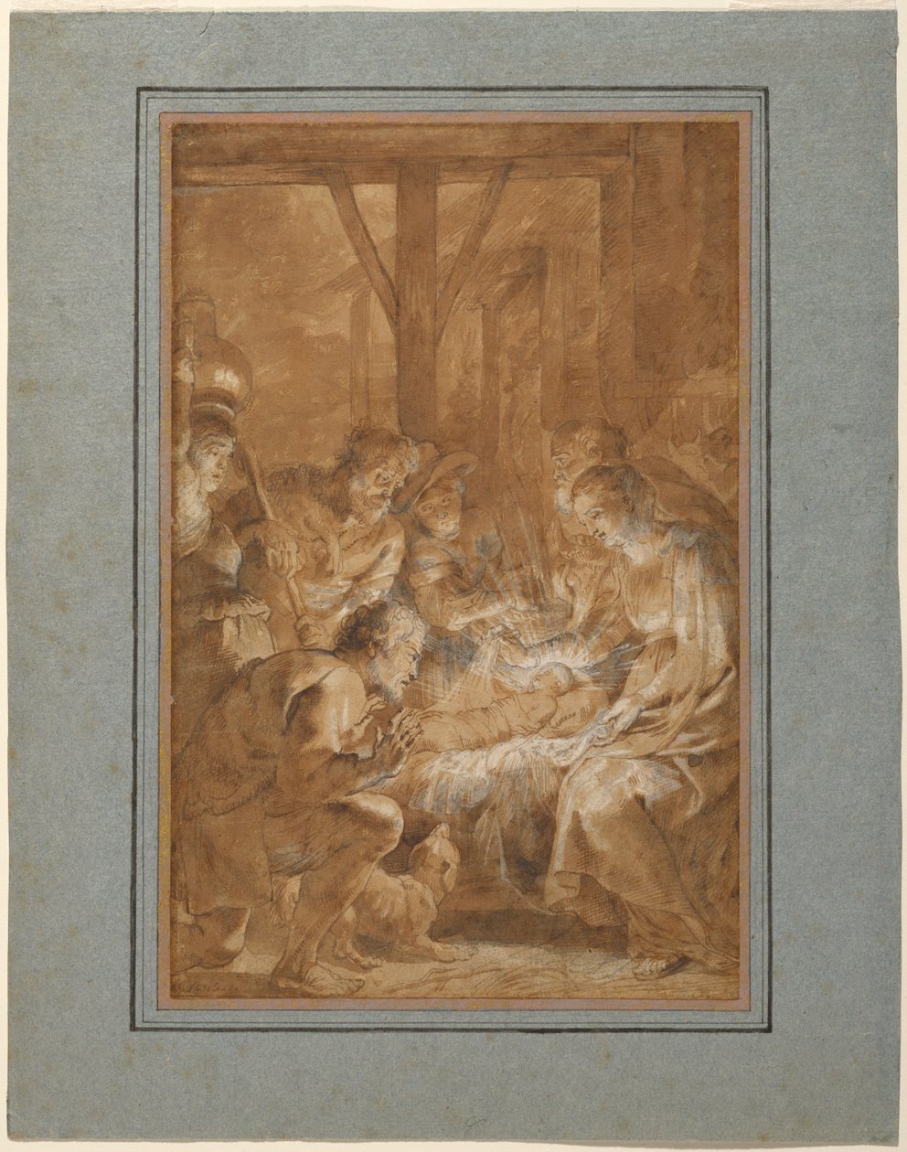 Die Anbetung der Hirten tekijältä Peter Paul Rubens