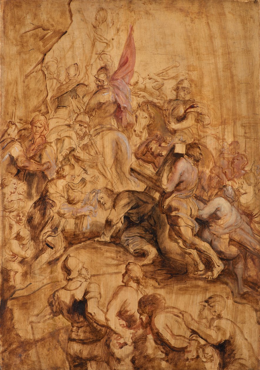 Nousu Golgatalle. Ristin kantaminen tekijältä Peter Paul Rubens