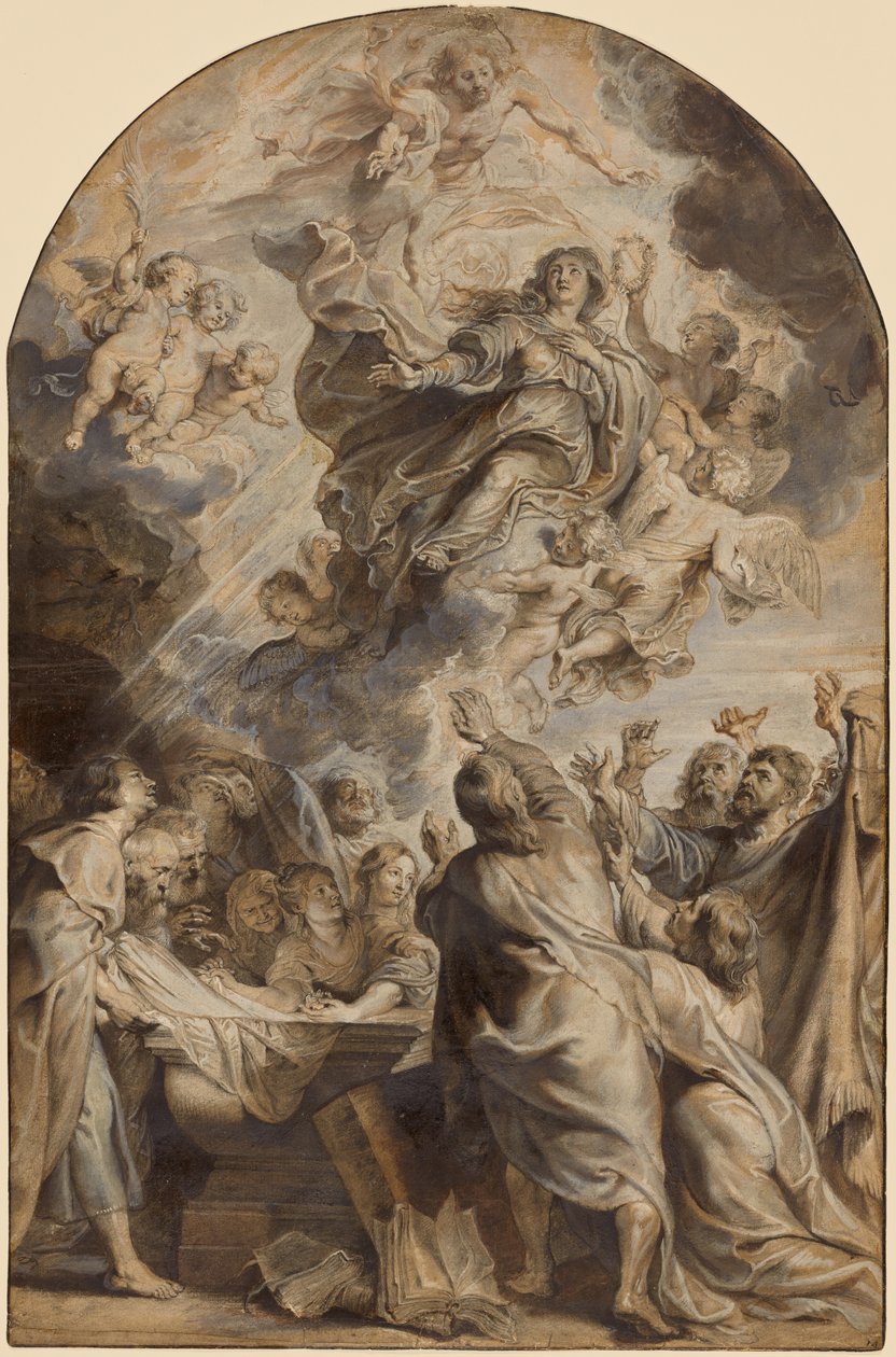 Neitsyt Marian taivaaseenastuminen tekijältä Peter Paul Rubens