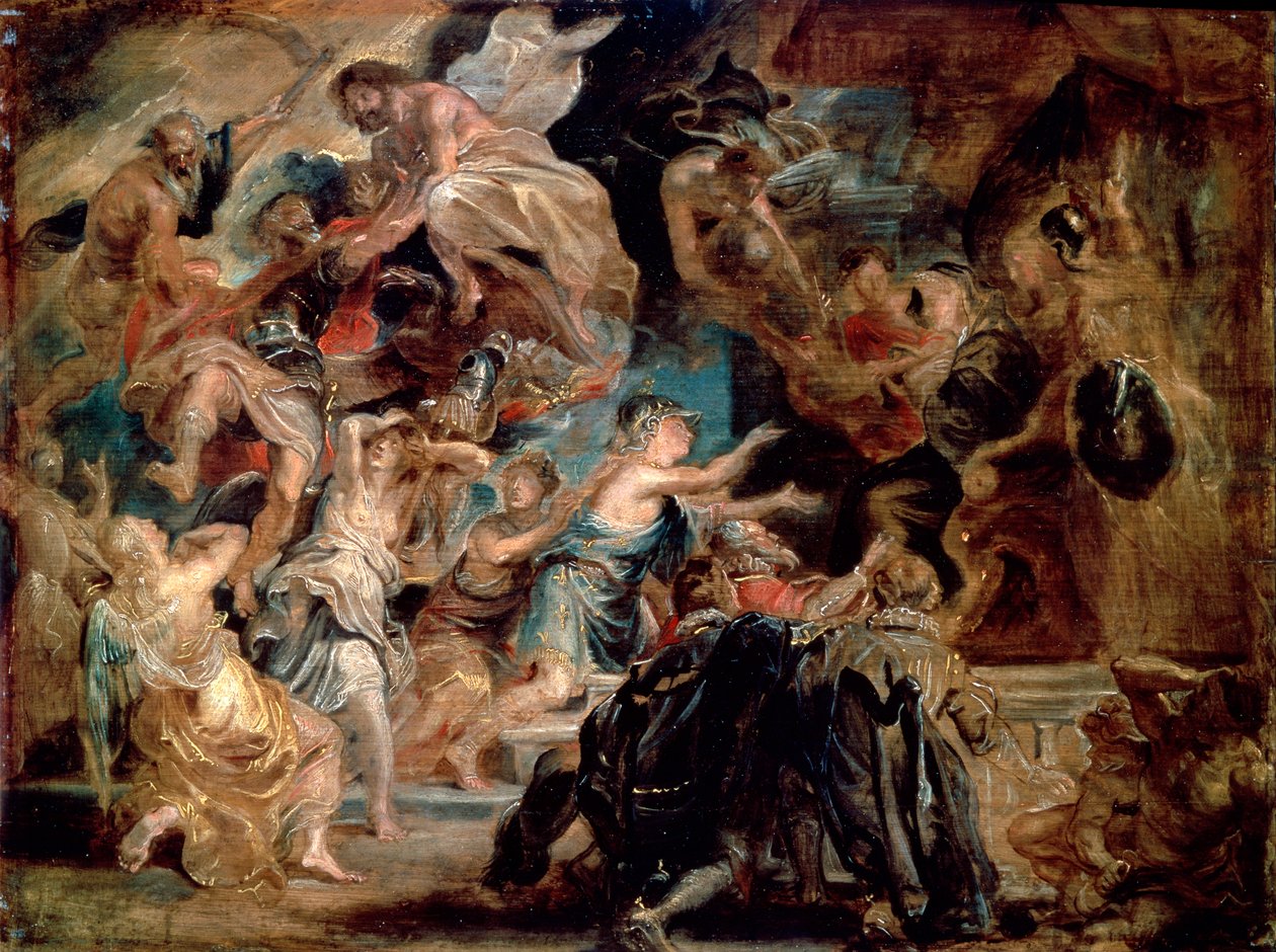 Henrik IV:n kuolema ja valtakunnanjulistus, 1622. tekijältä Peter Paul Rubens