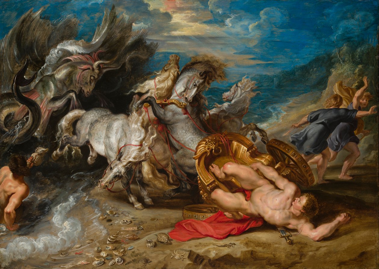 Hippolytuksen kuolema, n. 1611-13 tekijältä Peter Paul Rubens