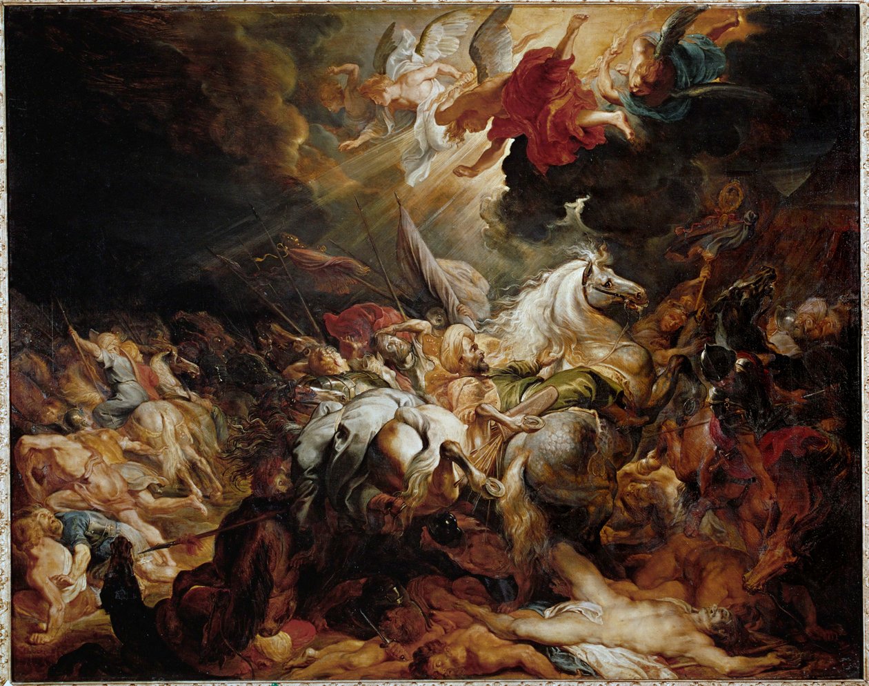 Sennaheribin tappio (maalaus tammipuulle) tekijältä Peter Paul Rubens