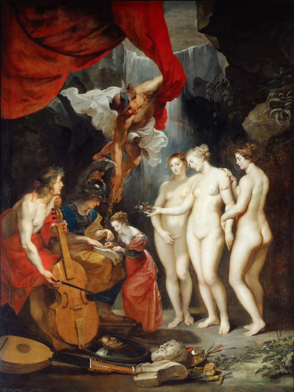 Prinsessan koulutus. Marie de Medici -pyörä tekijältä Peter Paul Rubens