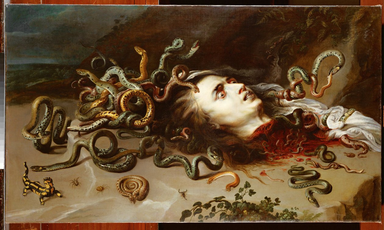 Meduusan pää, noin 1618 (öljy kankaalle). tekijältä Peter Paul Rubens