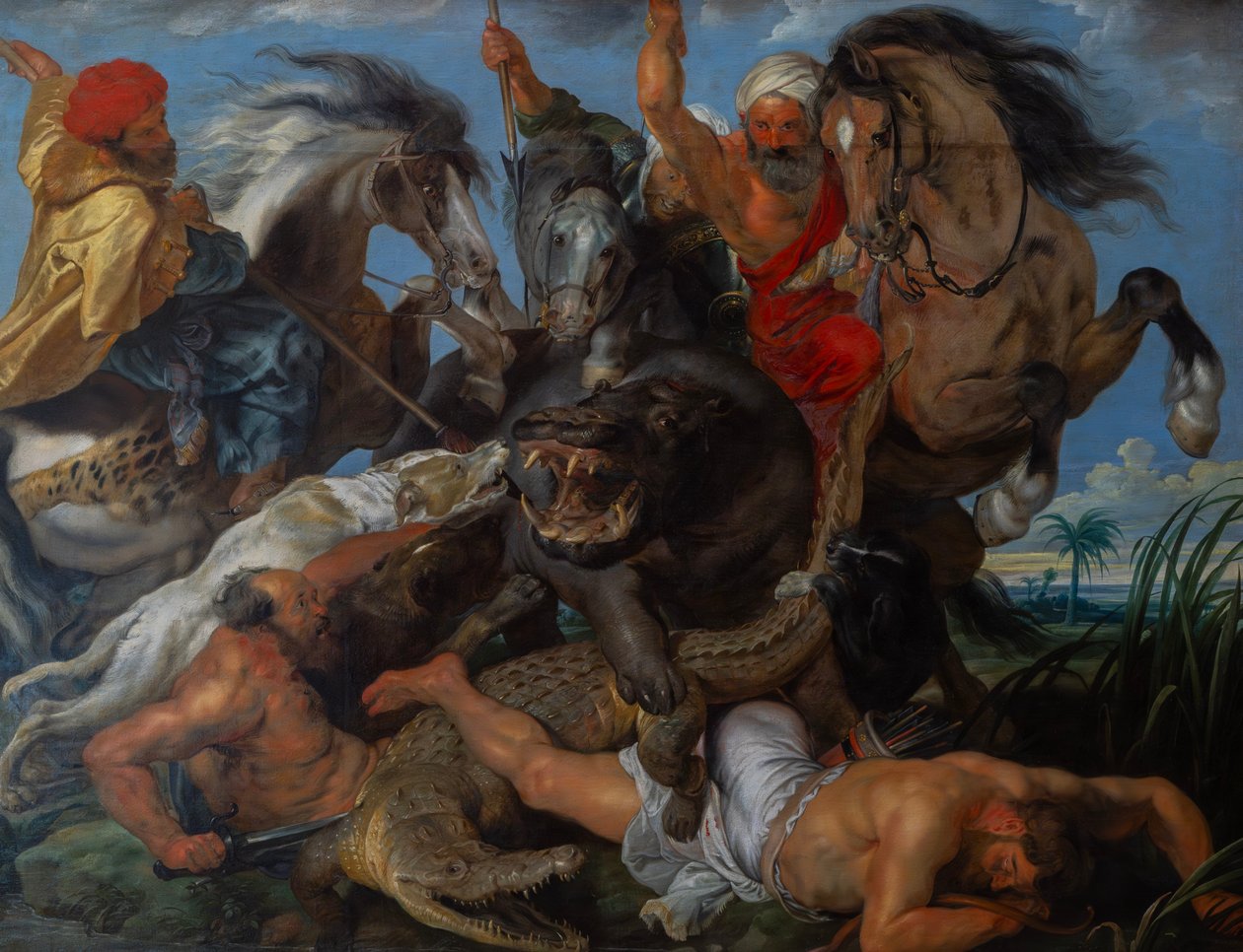 Virtahevon ja krokotiilin metsästys tekijältä Peter Paul Rubens