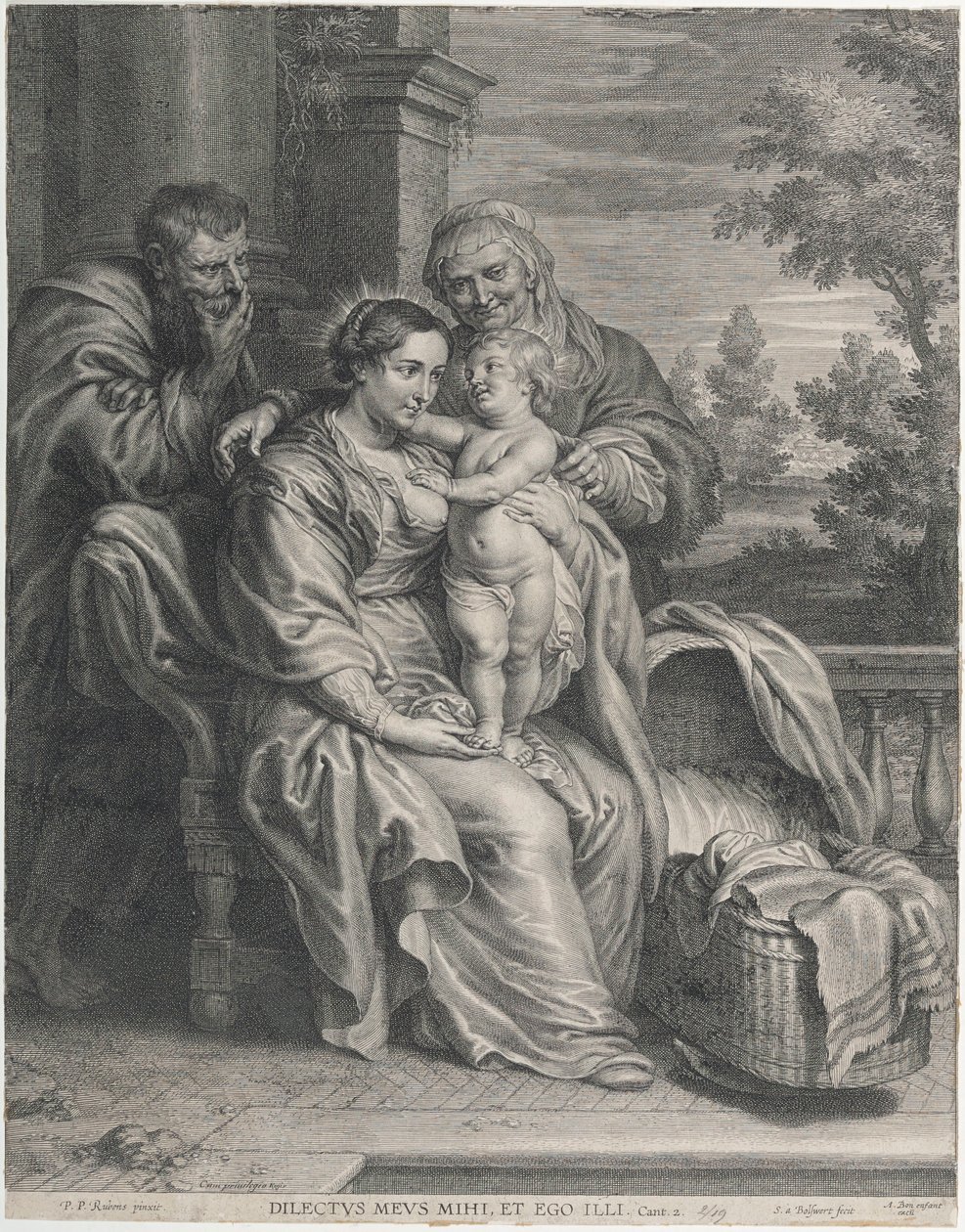 Pyhä perhe ja pyhä Anna tekijältä Peter Paul Rubens