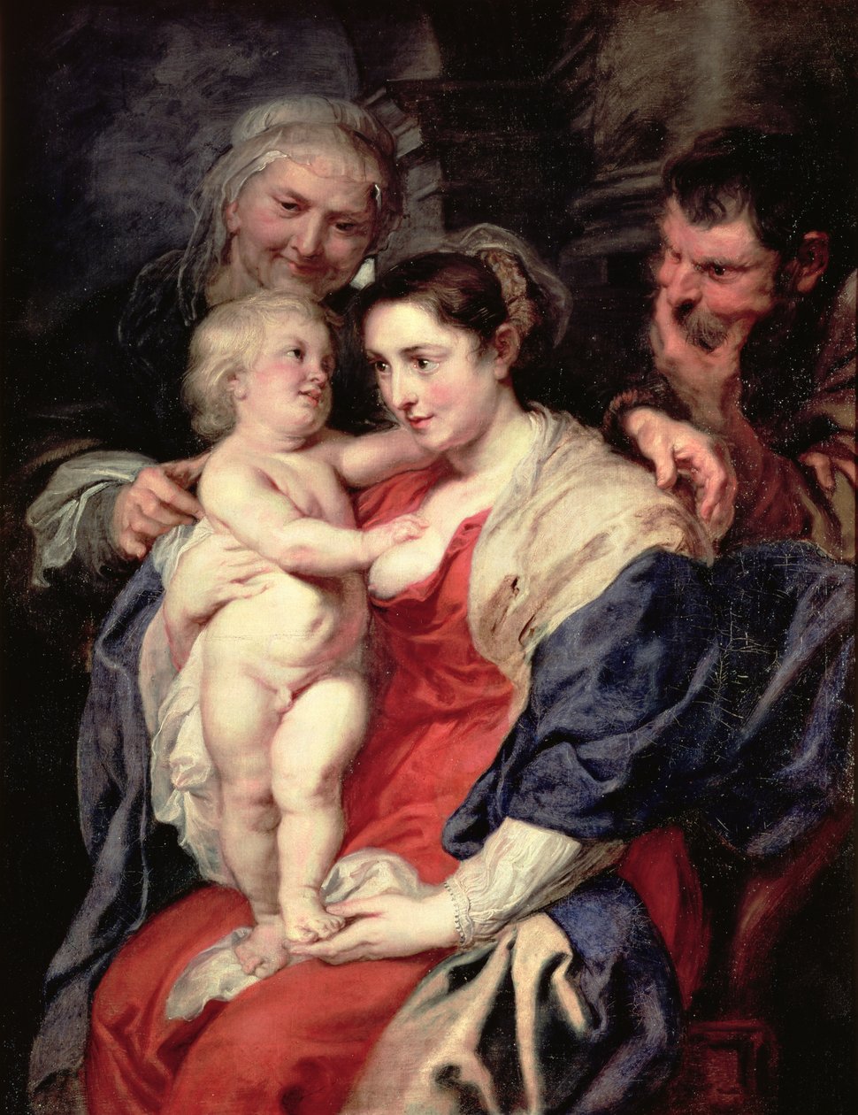 Pyhä perhe Pyhän Annan kanssa tekijältä Peter Paul Rubens
