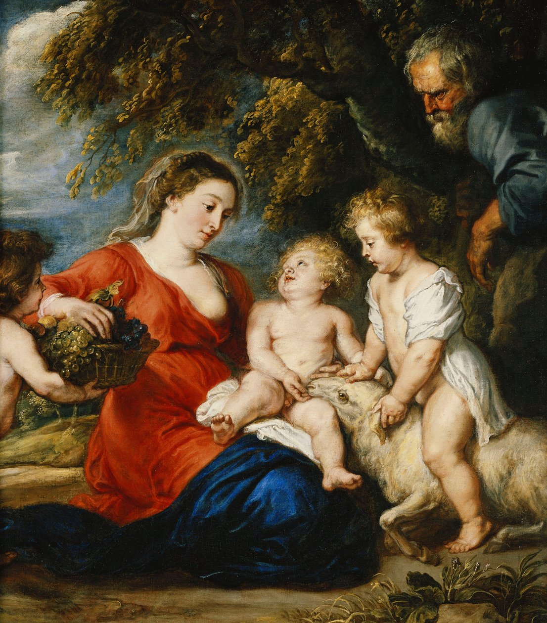 Pyhä perhe pikkulapsen pyhän Johannes Kastajan kanssa, tekijältä Peter Paul Rubens