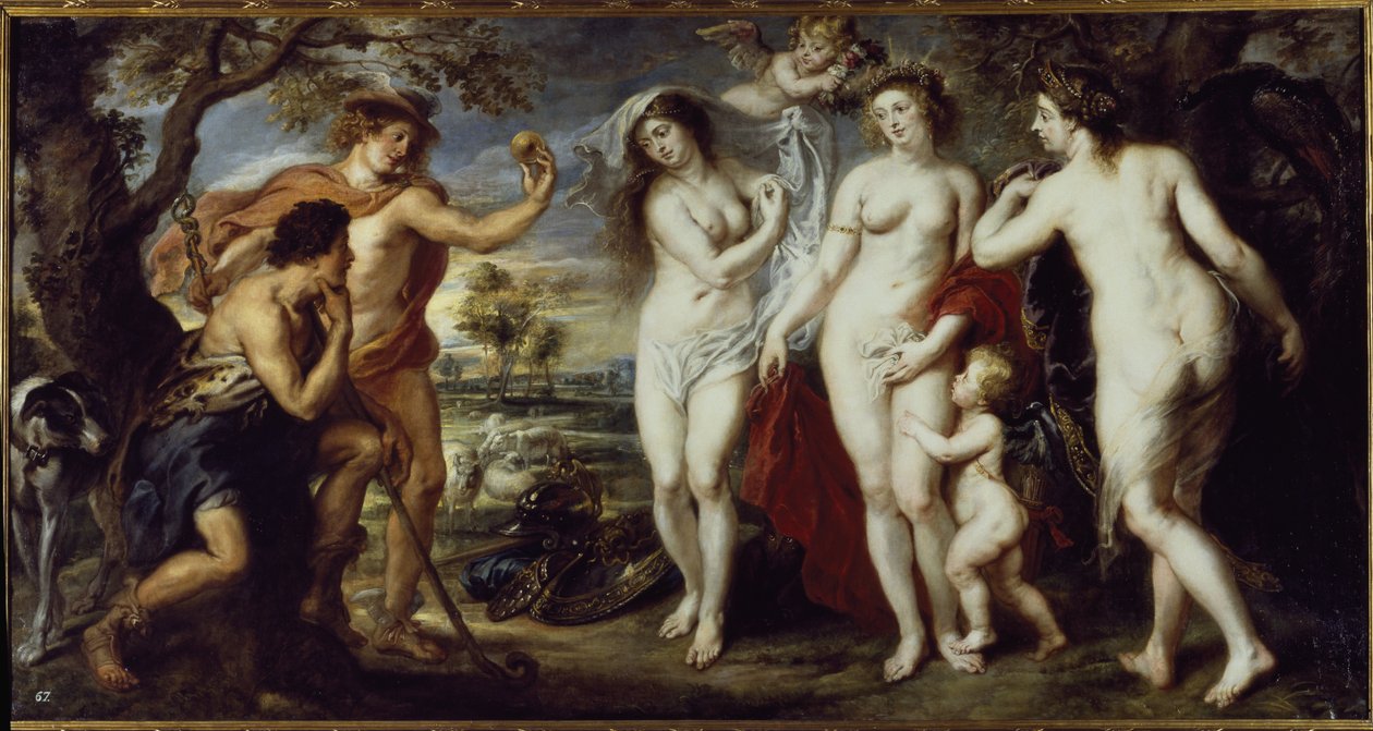 Pariisin tuomio (öljy kankaalle tekijältä Peter Paul Rubens