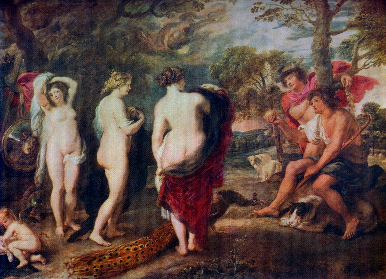 Pariisin tuomio, c1635-1638, 1912. tekijältä Peter Paul Rubens
