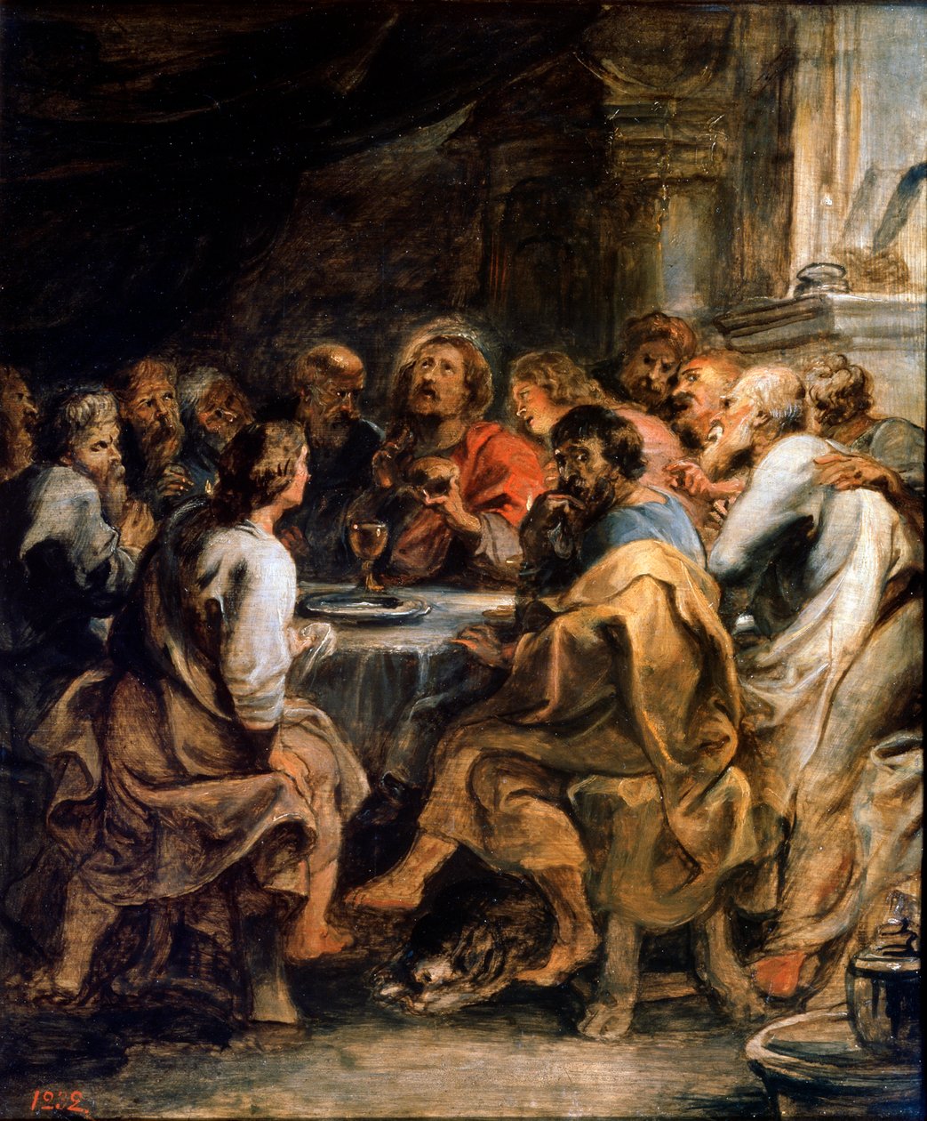 Viimeinen ehtoollinen, n. 1630-1631. tekijältä Peter Paul Rubens