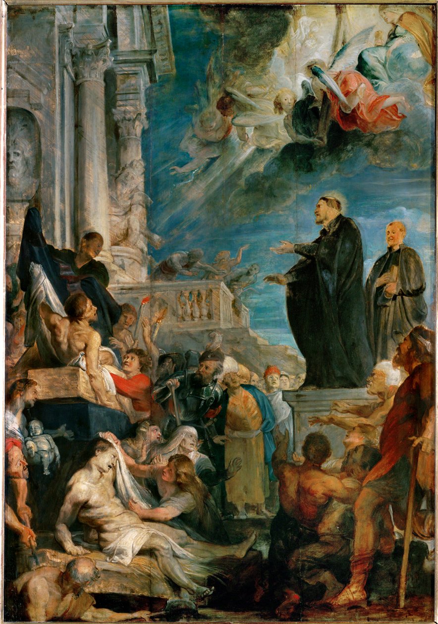 Pyhän Franciscus Xavierin ihmeet (maalaus puulle) tekijältä Peter Paul Rubens