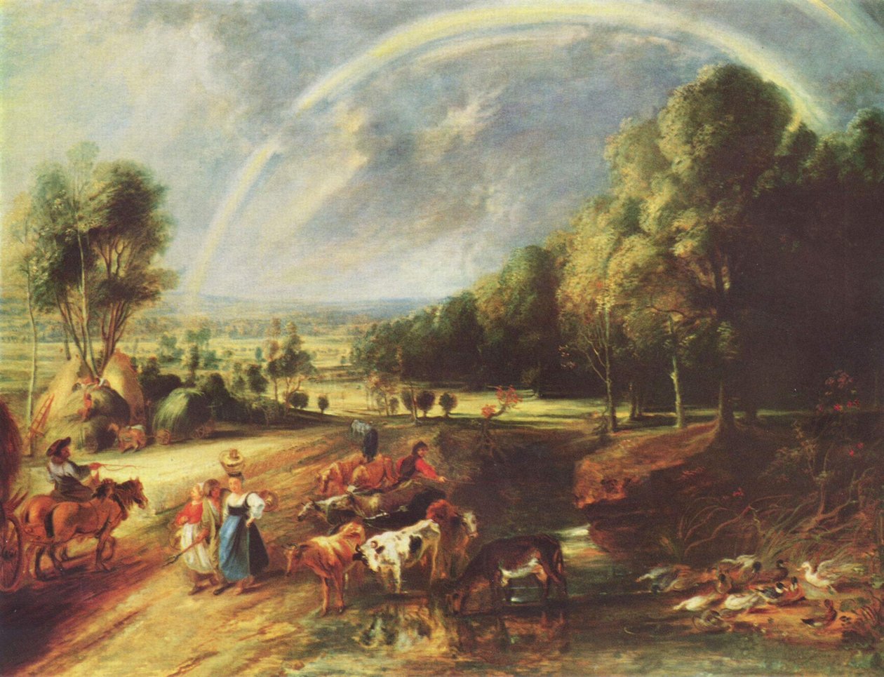 Sateenkaarimaisema (1640) tekijältä Peter Paul Rubens