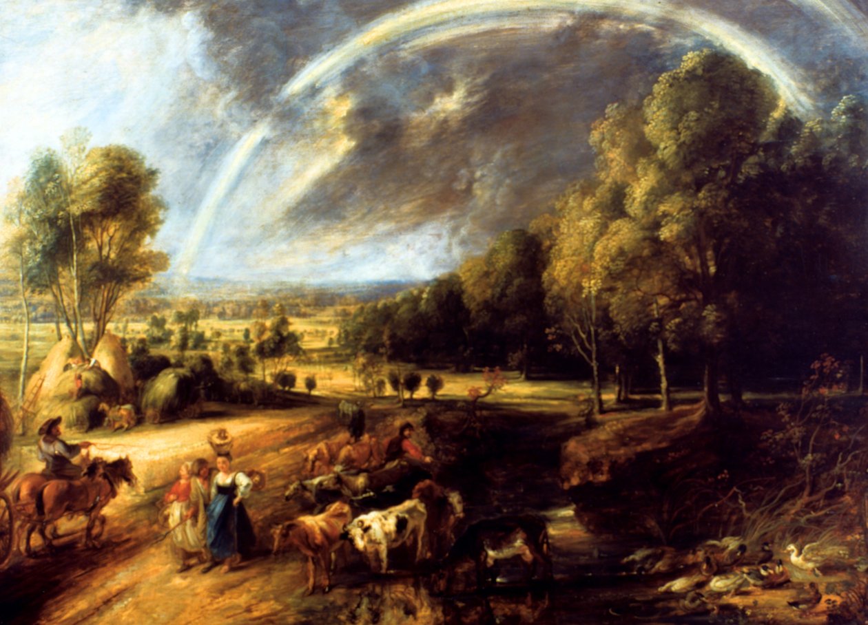 Sateenkaaren maisema, n. 1636 (öljy kankaalle) tekijältä Peter Paul Rubens