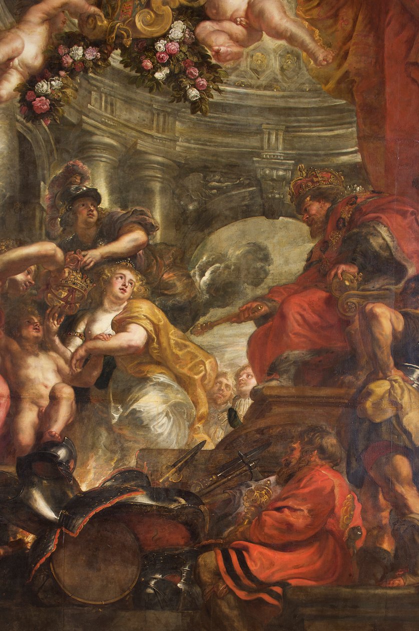Rubens Ceiling, juhlatalo, Whitehall, n. 1629-1634 (öljy kankaalle) tekijältä Peter Paul Rubens