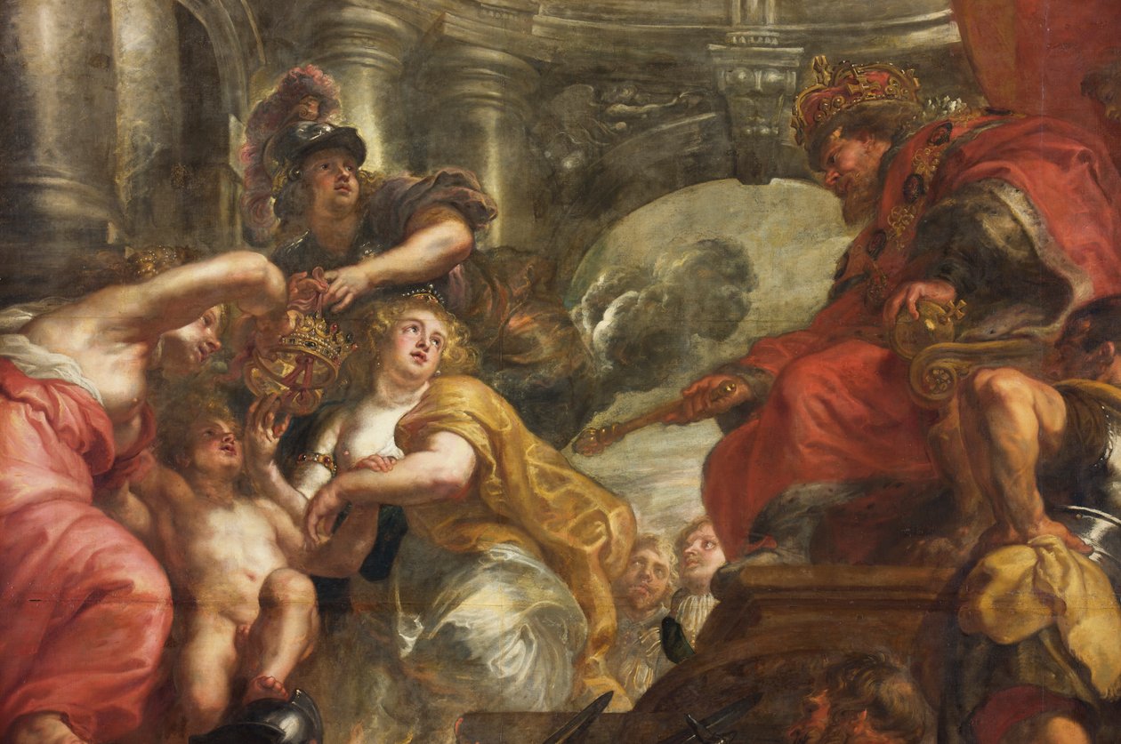 Rubens Ceiling, juhlatalo, Whitehall, n. 1629-1634 (öljy kankaalle) tekijältä Peter Paul Rubens