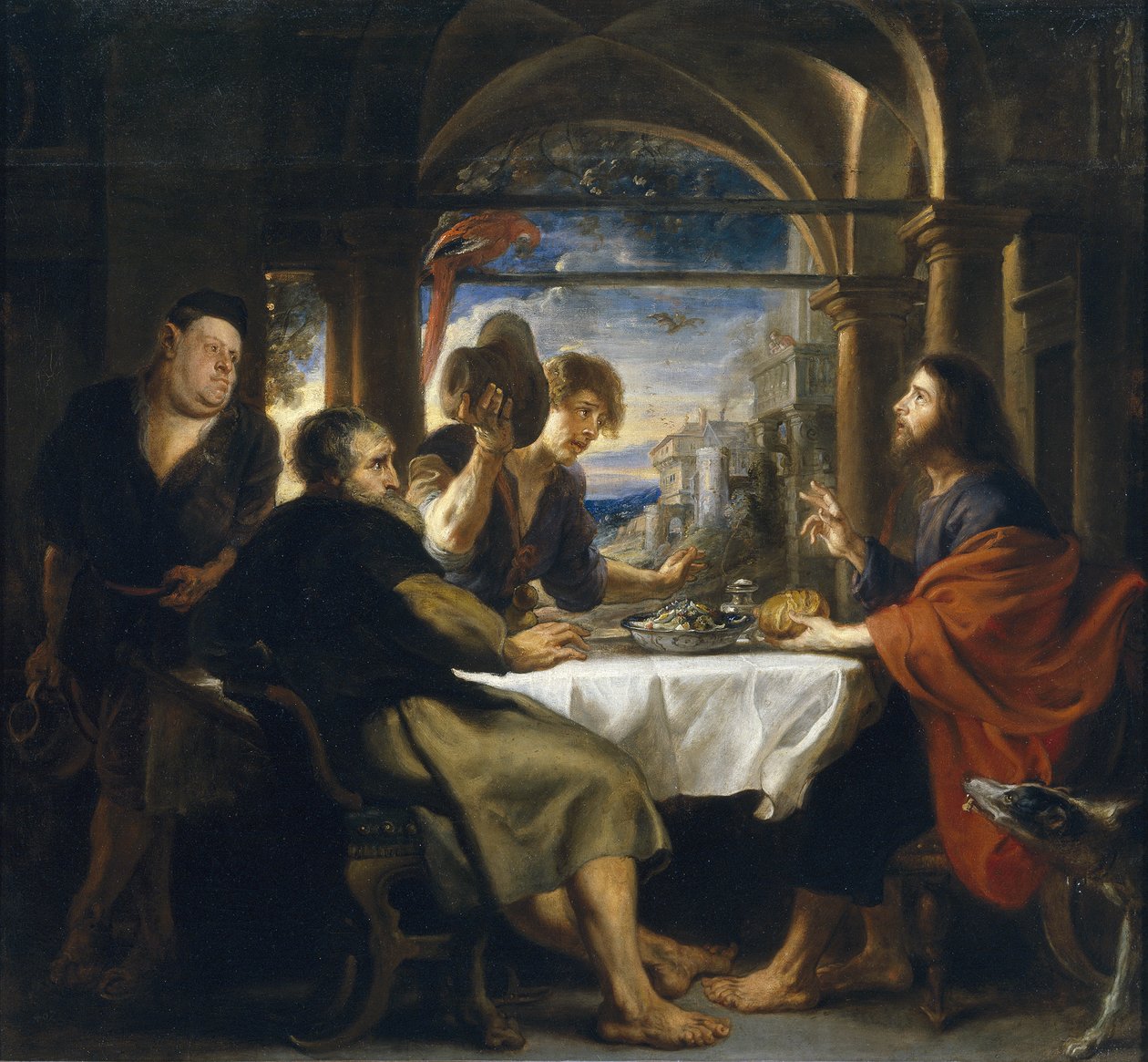 Illallinen Emmauksessa, 1638 tekijältä Peter Paul Rubens