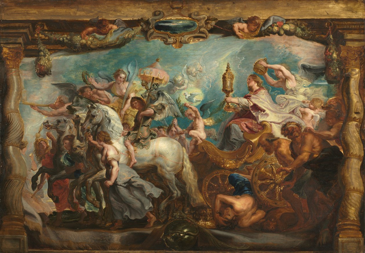 Kirkon voitto, vuoden 1628 jälkeen. tekijältä Peter Paul Rubens