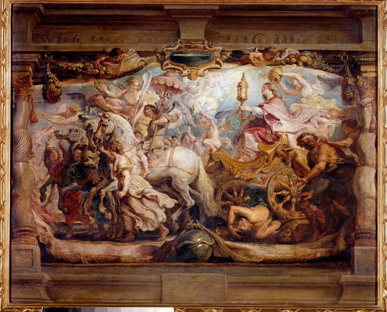 Peter Paul (Pierre-Paul) Rubensin (tai Peter Paul tai Petrus Paulus) (1577-1640) 1600-luku Kirkon voitto furiasta, eripurasta ja vihasta. Madrid, Prado-museo tekijältä Peter Paul Rubens