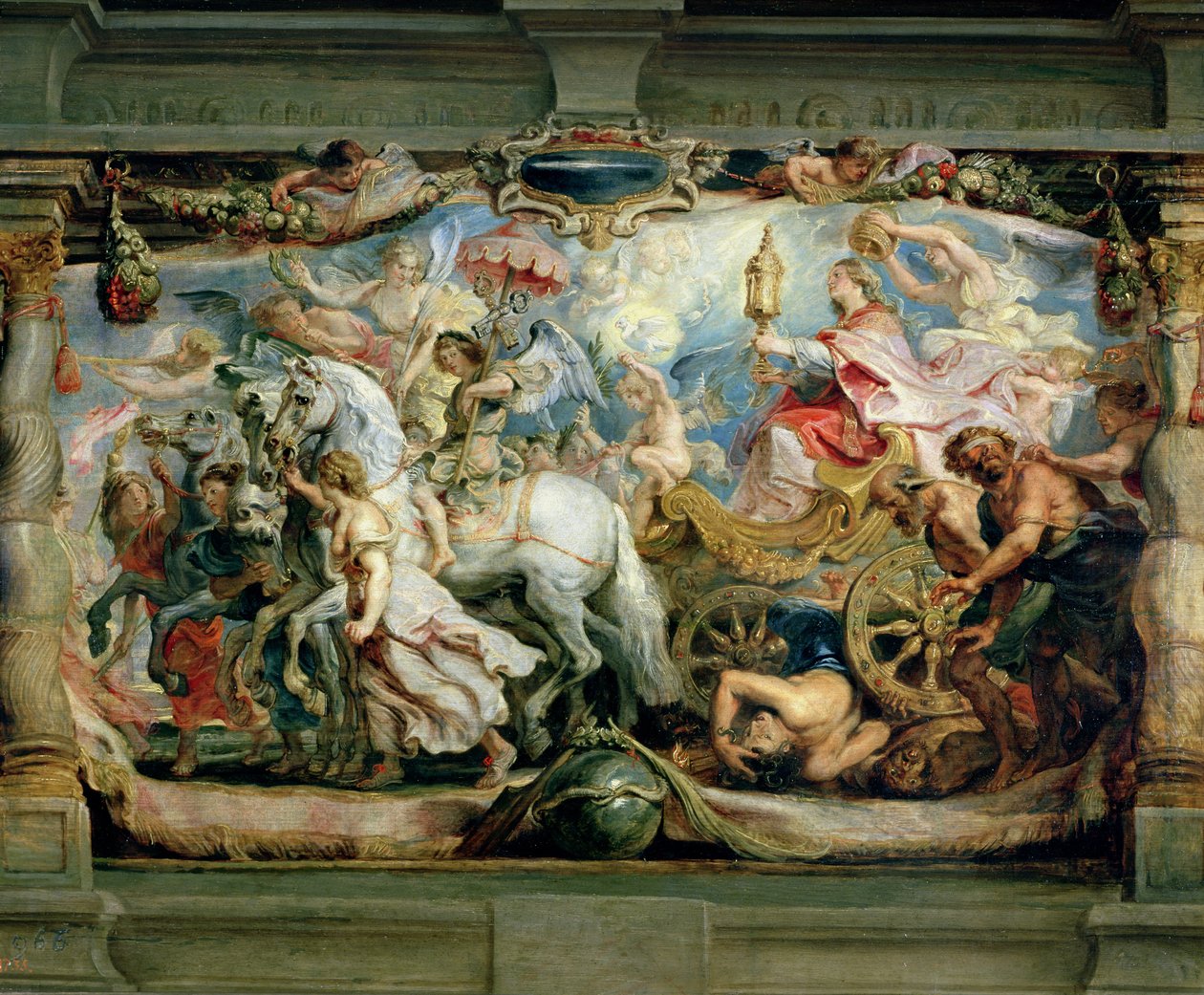 Kirkon voitto raivosta, vihasta ja eripuraisuudesta ennen vuotta 1628 tekijältä Peter Paul Rubens