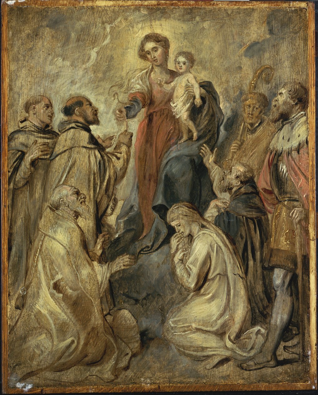 Ruusukkeen neitsyt ja lapsi tekijältä Peter Paul Rubens