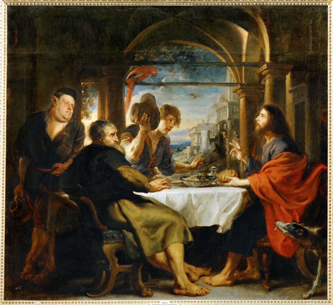 Illallinen Emmauksessa (maalaus kankaalle) tekijältä Peter Paul Rubens