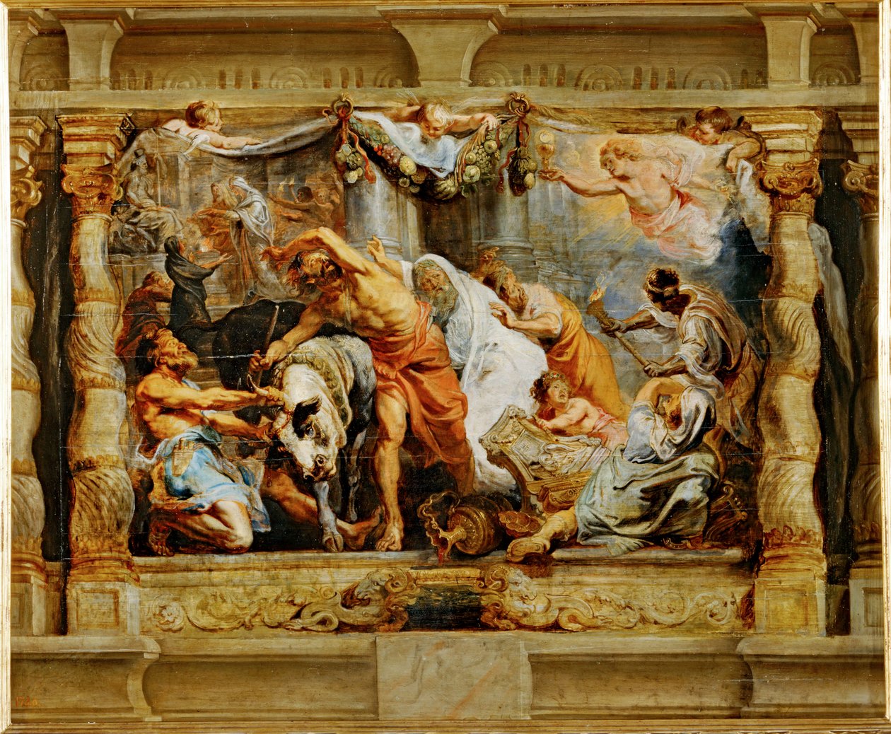 Eukaristian voitto epäjumalanpalveluksesta (maalaus kankaalle) tekijältä Peter Paul Rubens