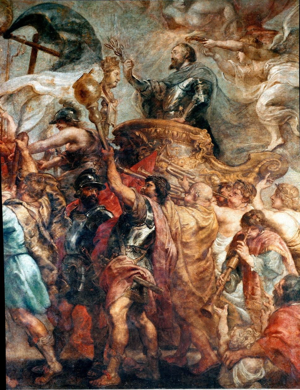 Henri IV:n voittosisäänkäynti Pariisissa (yksityiskohta) (öljy kankaalle tekijältä Peter Paul Rubens