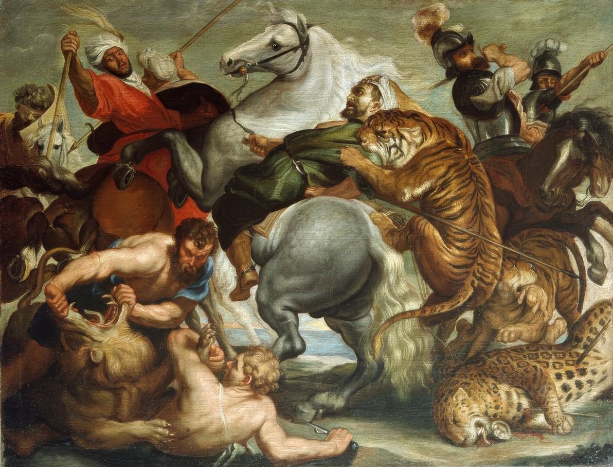 Tigerund Leopardenjagd tekijältä Peter Paul Rubens