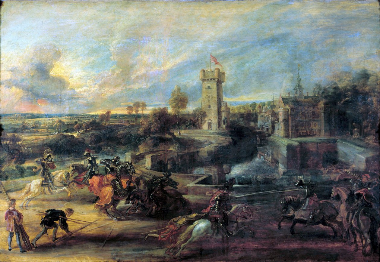 Turnaus Castle Steenin edessä, 1635-1637. tekijältä Peter Paul Rubens