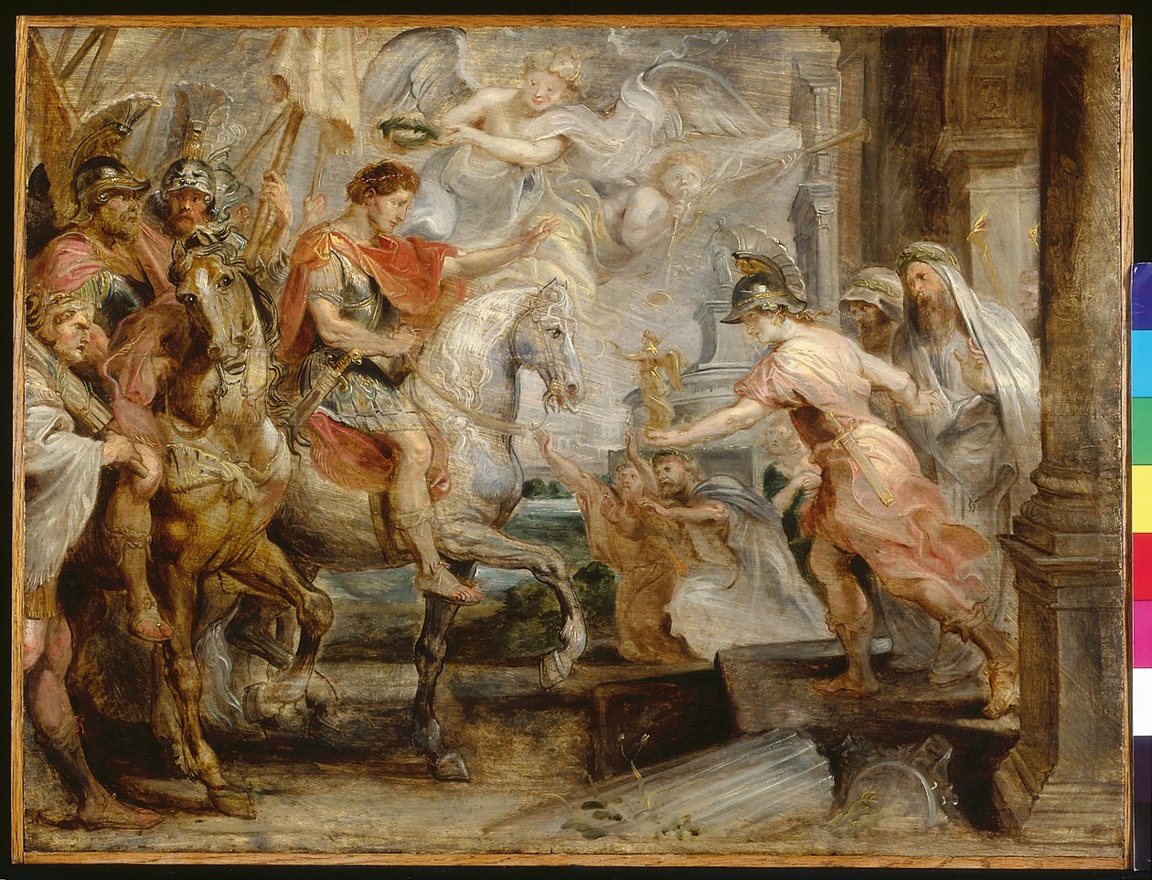Konstantinuksen voittoisa saapuminen Roomaan (öljy puulle) tekijältä Peter Paul Rubens