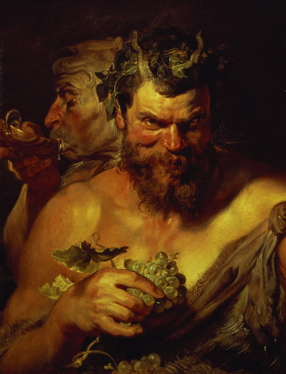 Kaksi satyyria (öljy paneelille) tekijältä Peter Paul Rubens