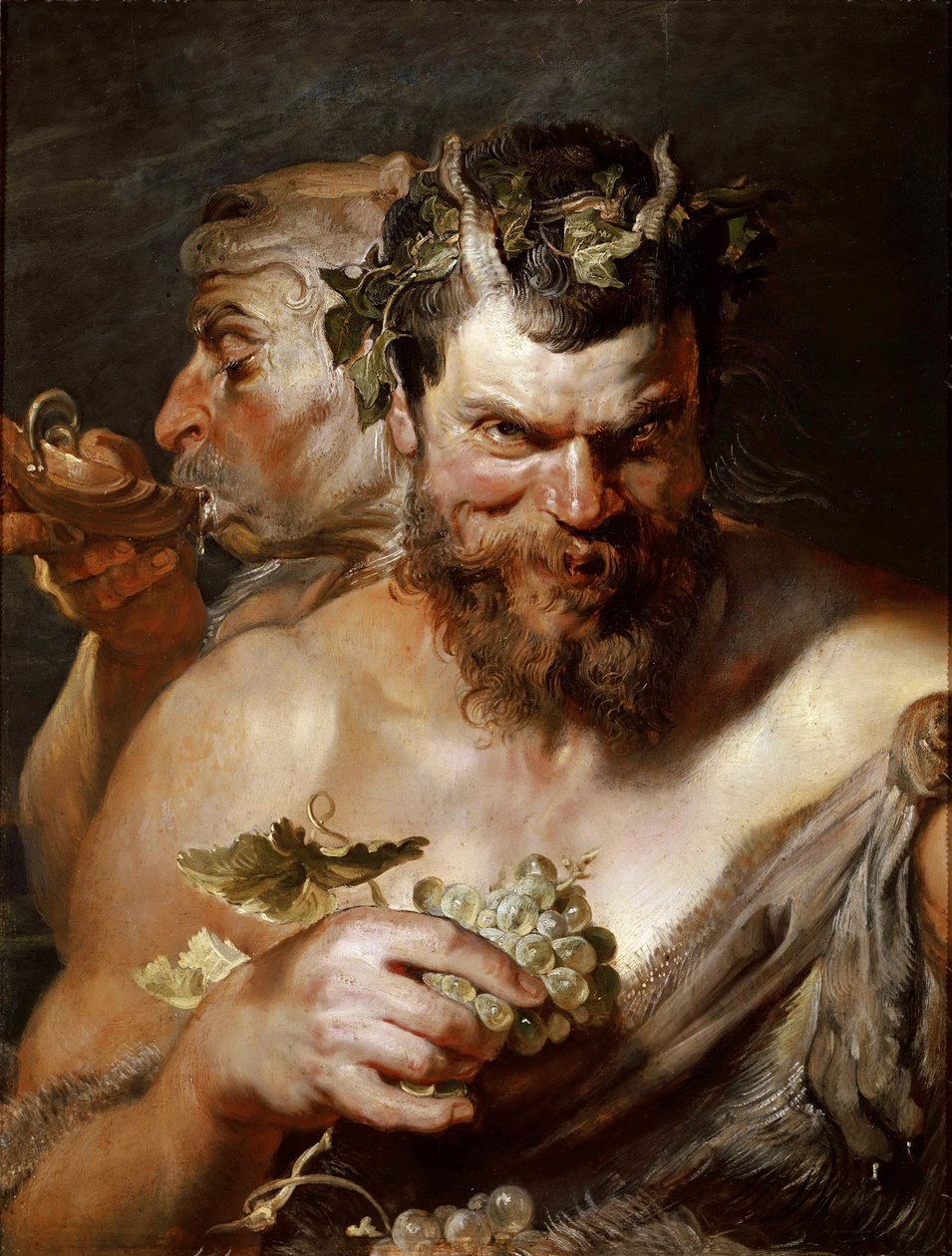 Kaksi satyyriä n. 1617-1618. tekijältä Peter Paul Rubens