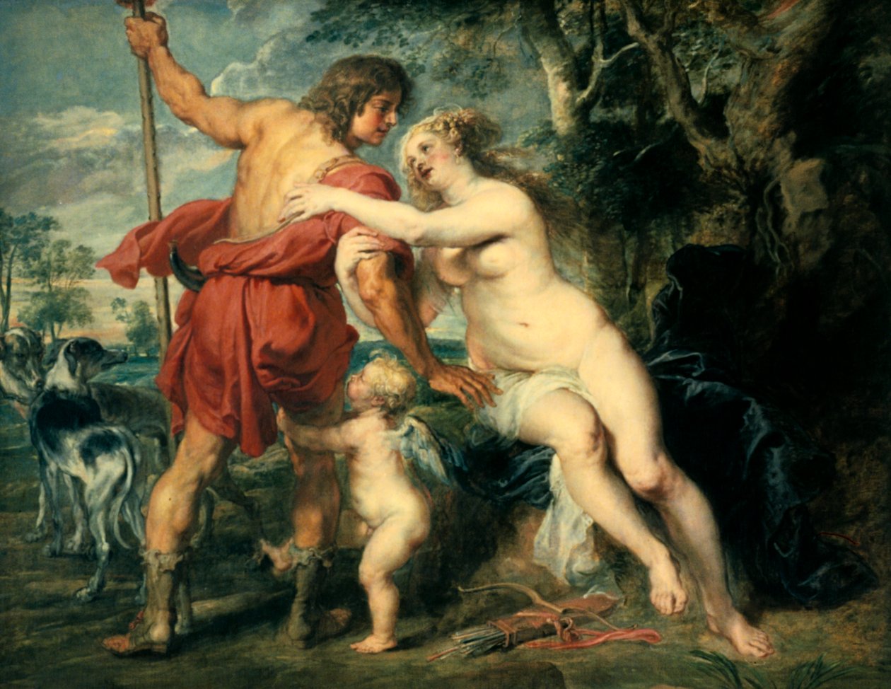 Venus ja Adonis, 1630 tekijältä Peter Paul Rubens