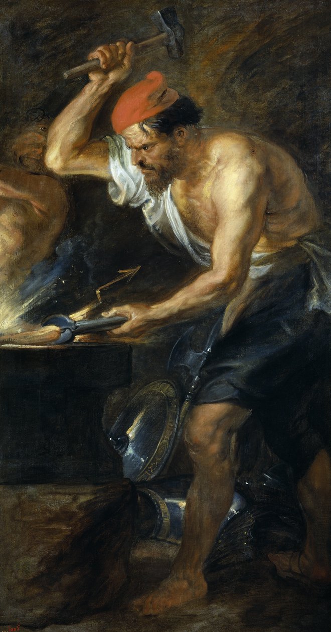 Vulcanus takoo Jupiterin ukkosenjousipyssyjä tekijältä Peter Paul Rubens