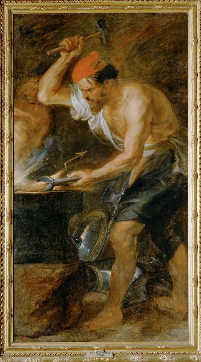 Vulcanus takoo Jupiterin salamaa (maalaus kankaalle) tekijältä Peter Paul Rubens