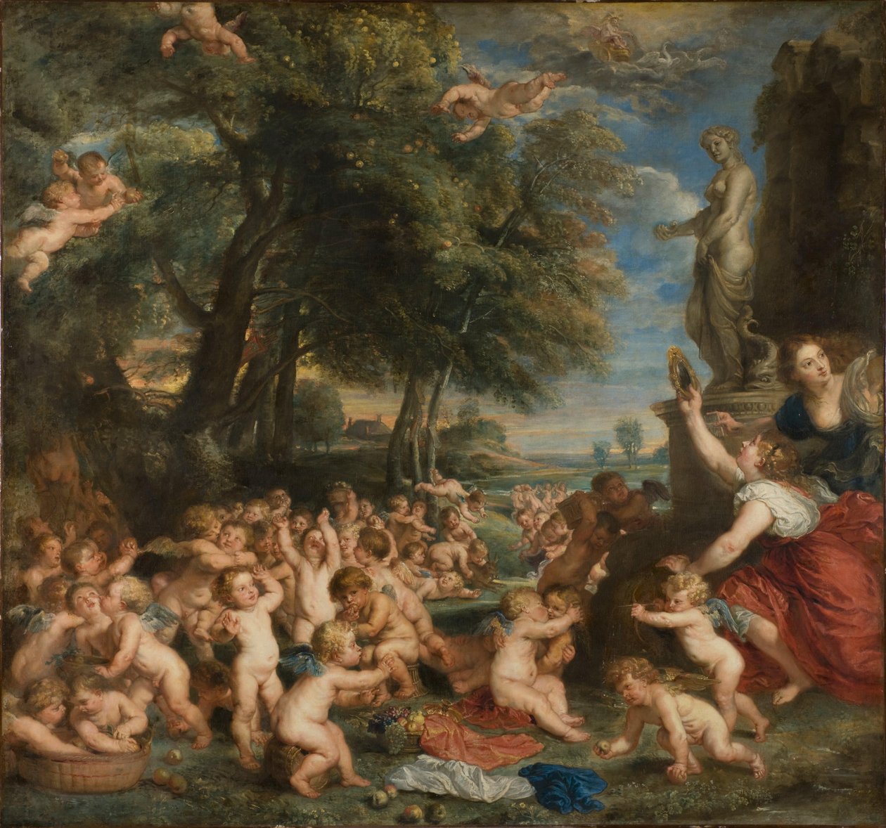 Venuksen palvonta, n. 1635 (öljy kankaalle) tekijältä Peter Paul Rubens