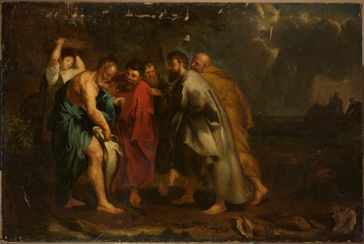 Apostolit löytävät kolikon kalan sisältä tekijältä Peter Paul Rubens