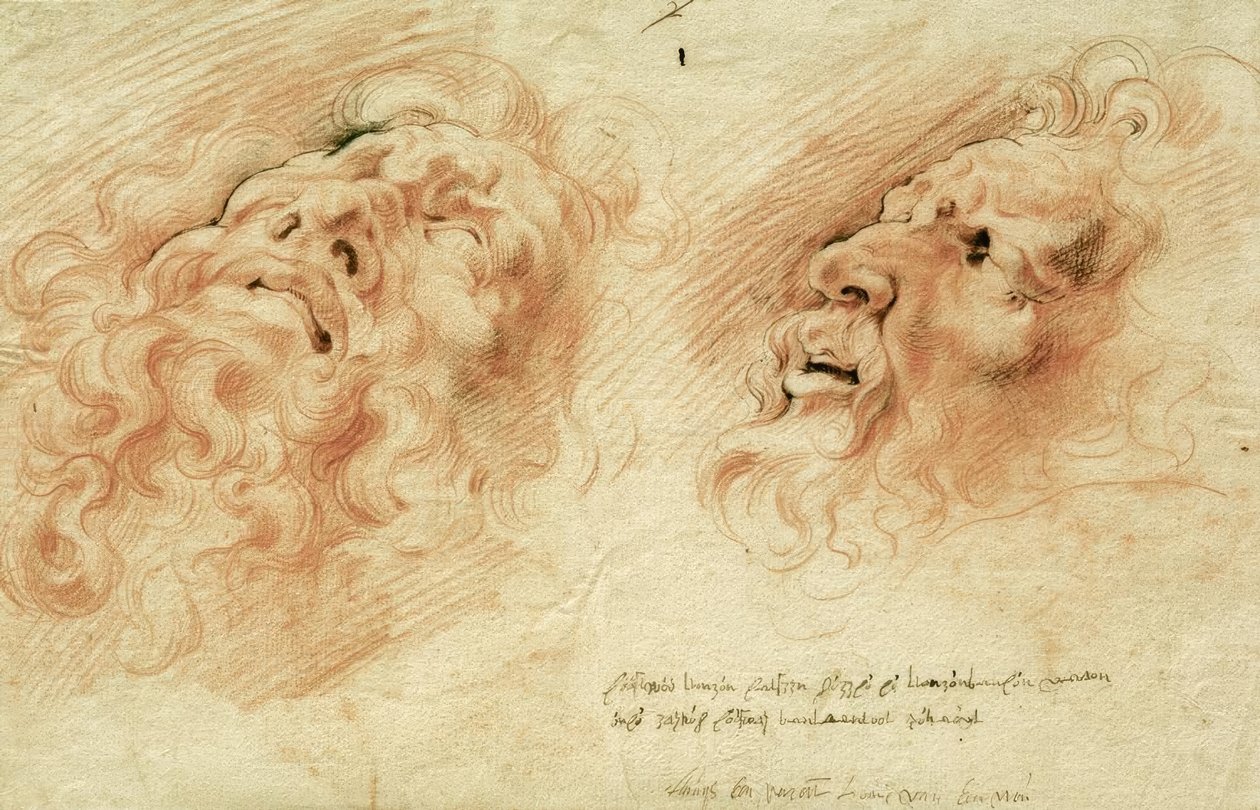 Zwei Studien nach dem Kopf des Laokoon tekijältä Peter Paul Rubens