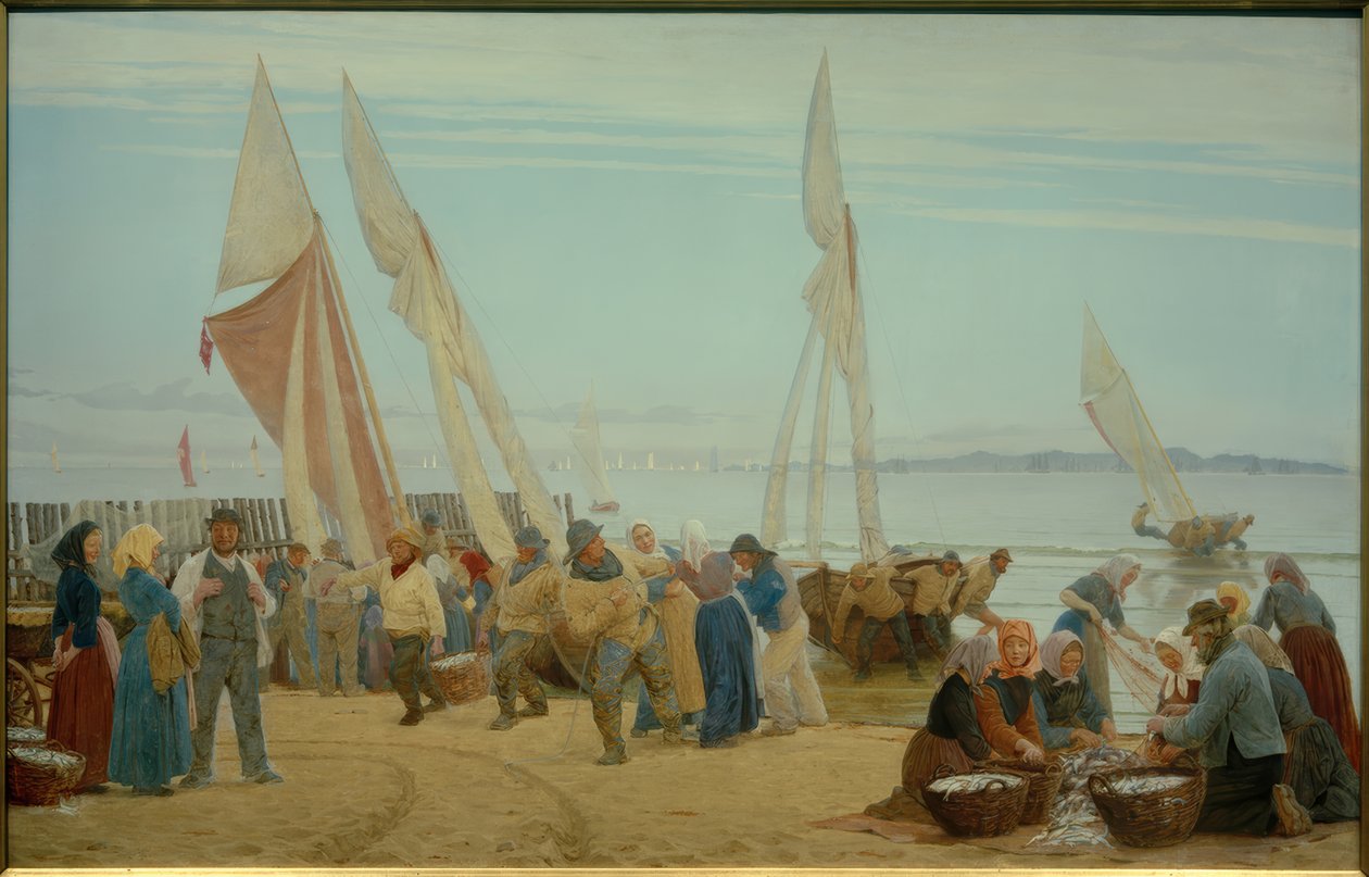 Morgen bei Hornbaek. Die Fischer kommen an Land tekijältä Peder Severin Krøyer