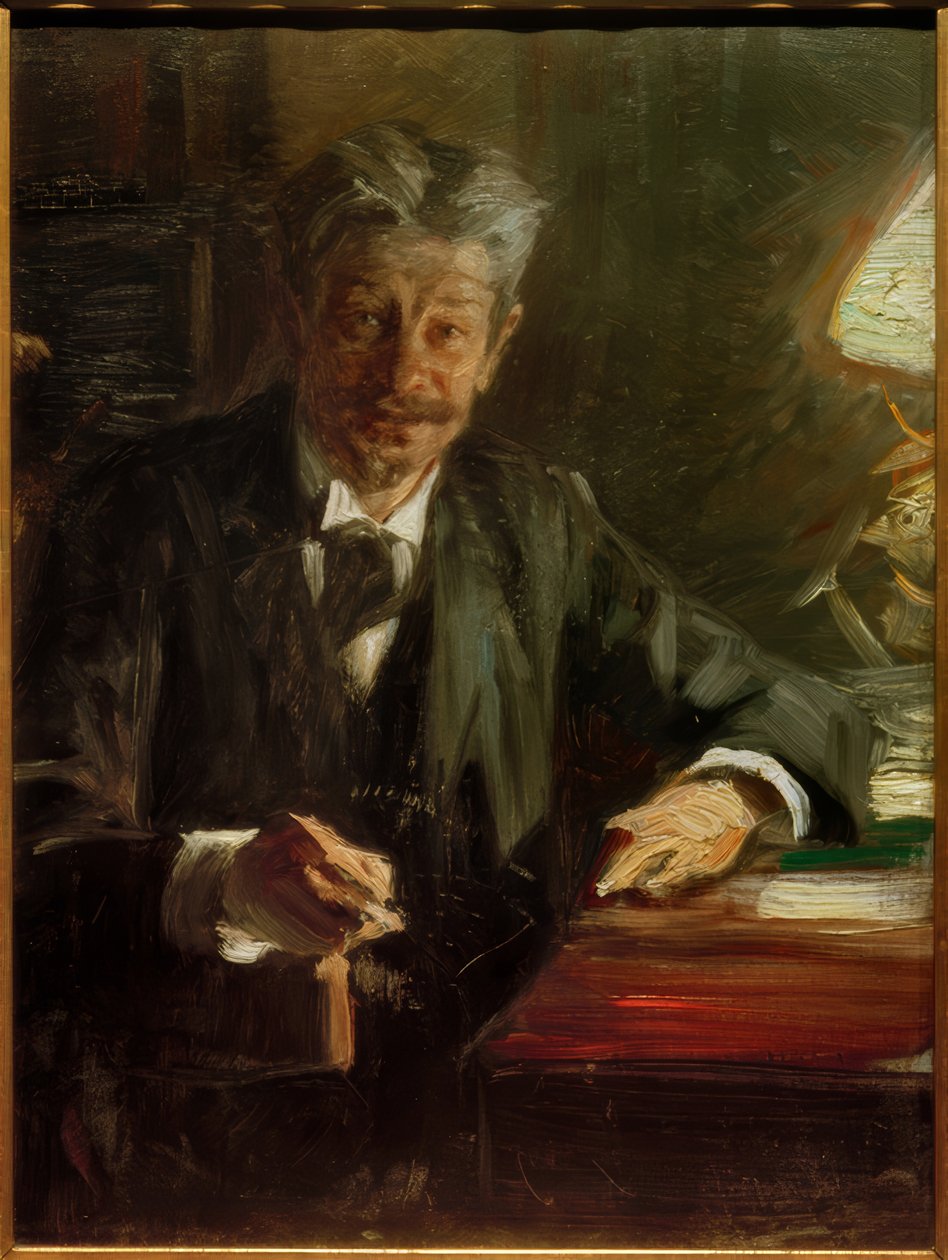 Porträt des Kritikers und Schriftstellers Georg Brandes tekijältä Peder Severin Krøyer