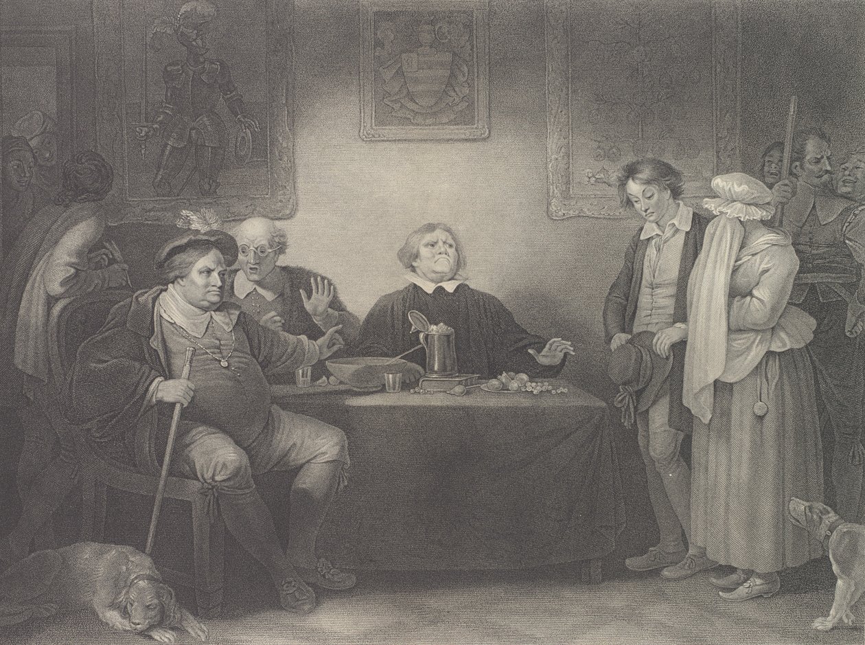 The Seven Ages, Fifth Age: The Justice Shakespeare, As You..., julkaistu ensimmäisen kerran 1801, julkaistu uudelleen 1852. tekijältä Peter Simon